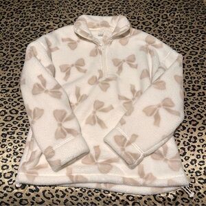 Gilly Hicks Cream and Tan Fleece Jacket